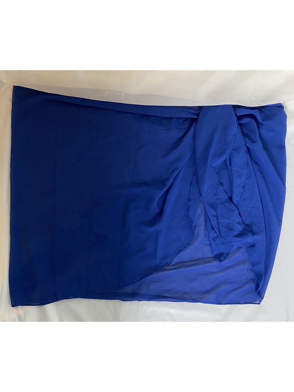 Blue Sheer Chiffon Wrap Top or Swimsuit Cover Bottom XL - Picture 2 of 3